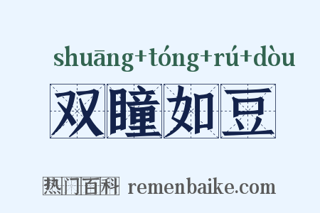 双瞳如豆是什么意思的图片